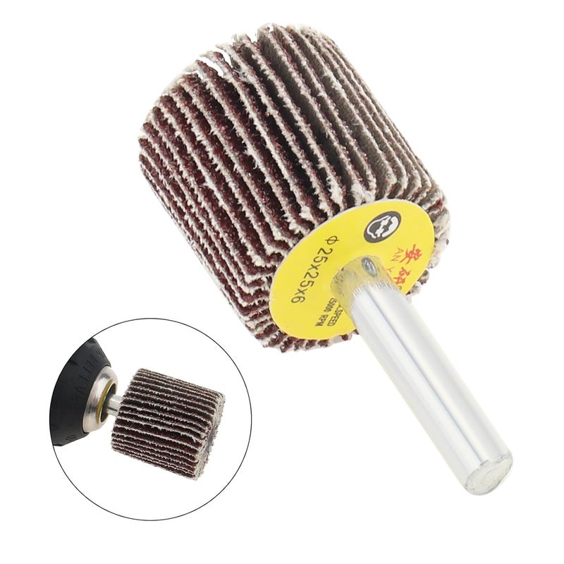 ChgImposs Abrasive Flap Wheel Sander Kits, 10 Pcs 80 Grit Sanding Wheel, 1/4" Shank Aluminum Oxide Sanding Flap Wheel for Grinding and Polishing - Image 5